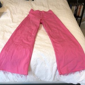 Zara Marine Straight Leg Jeans in pink, size 0